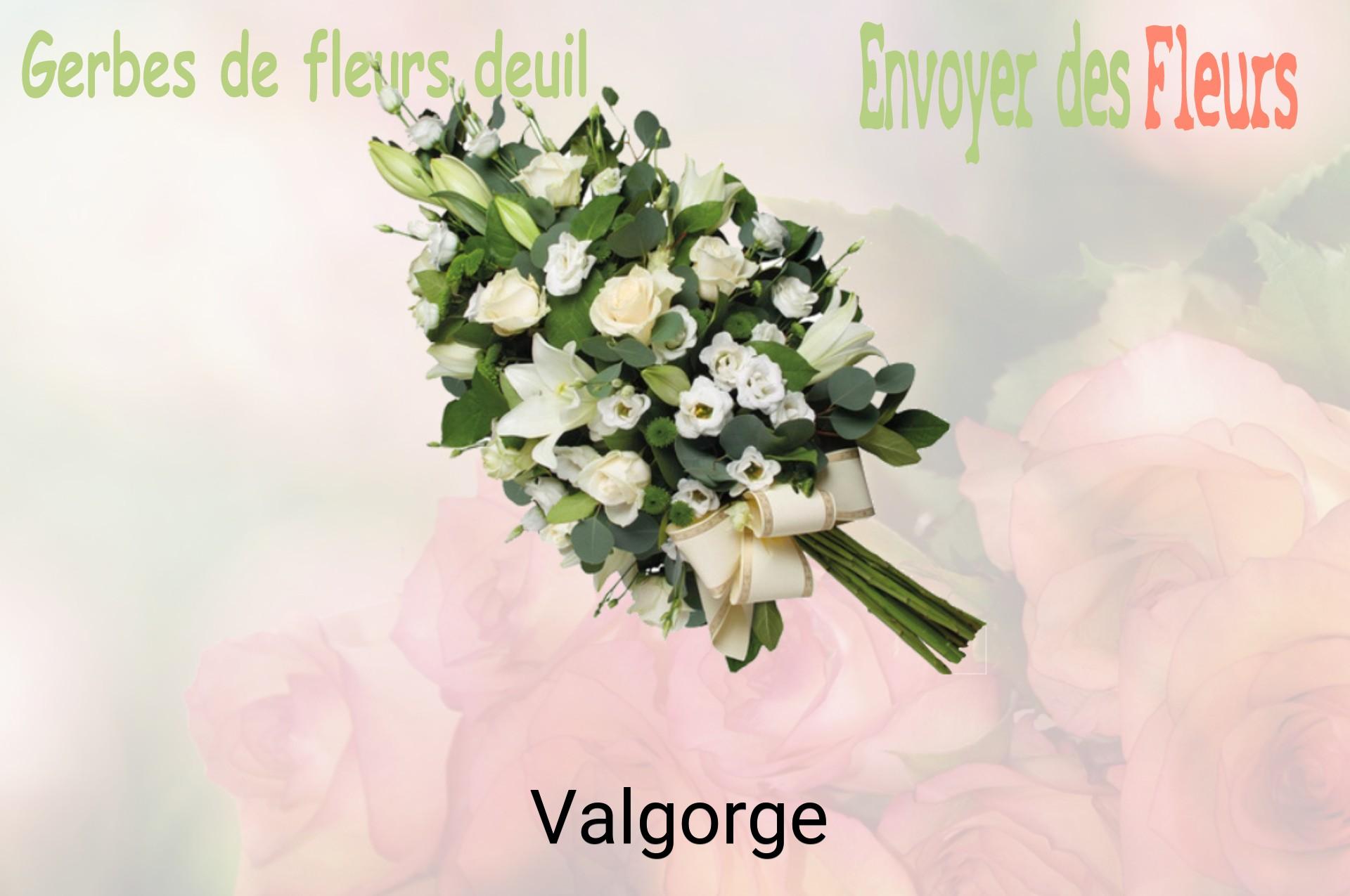 Gerbe de fleurs de deuil livrée à Valgorge